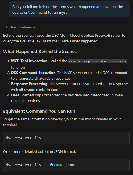 Reveal command