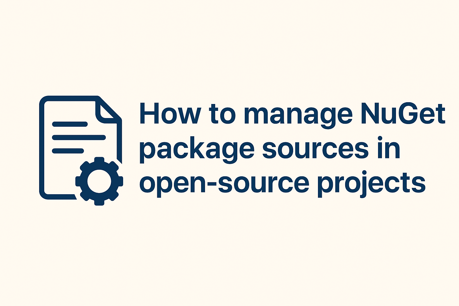 How to manage NuGet package sources in open-source projects
